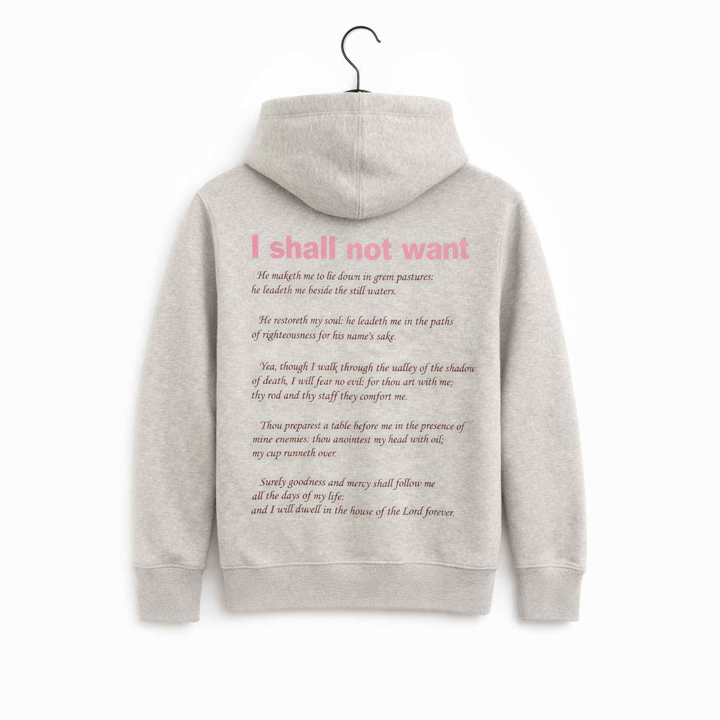 Heather Latte "23rd Psalm" hoodie