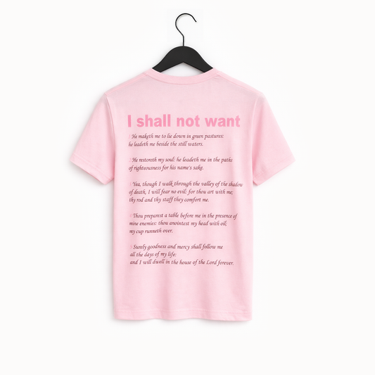 "23rd Psalm" Pink tee
