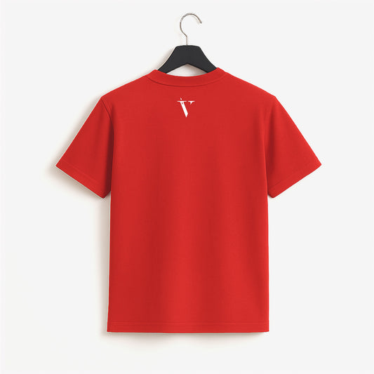 Classic 'V' tee (Red)