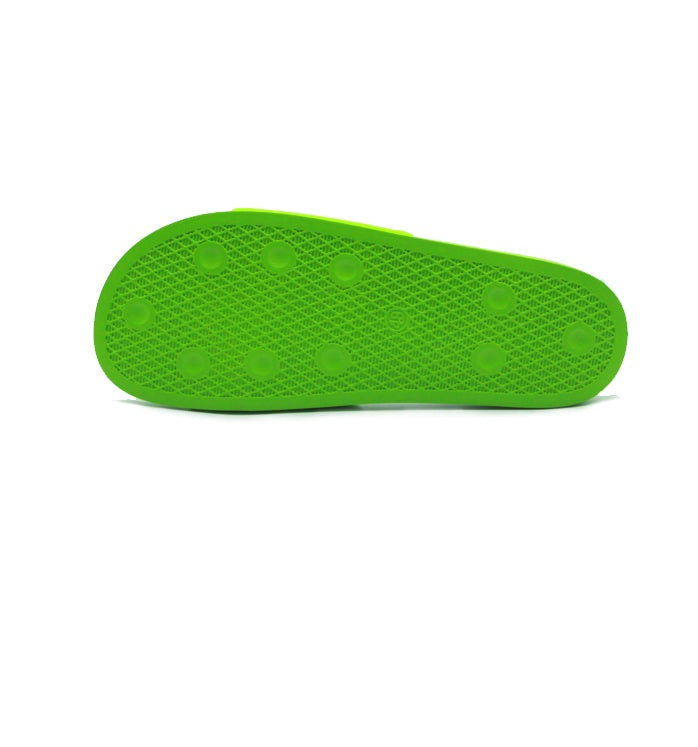 Luxury 'V' Apple Green Slides