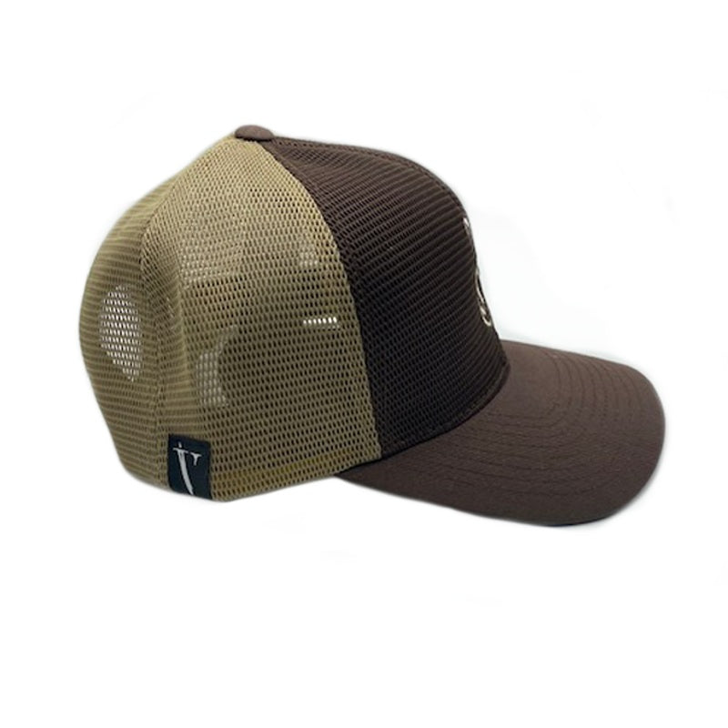 Brown peace V cap