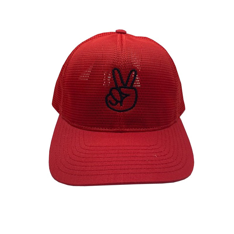 Red peace V cap