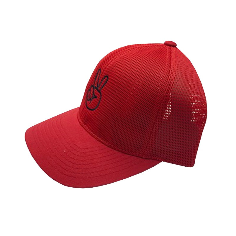 Red peace V cap
