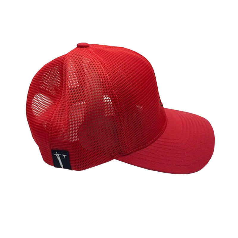 Red peace V cap