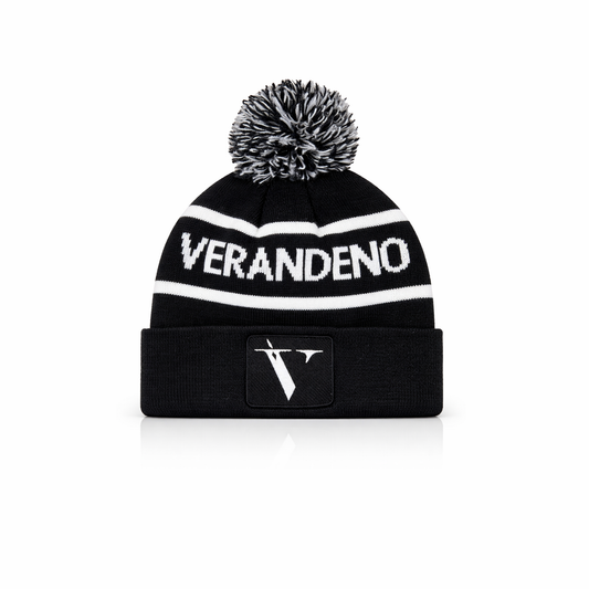Verandeno Monochrome Pom Beanie