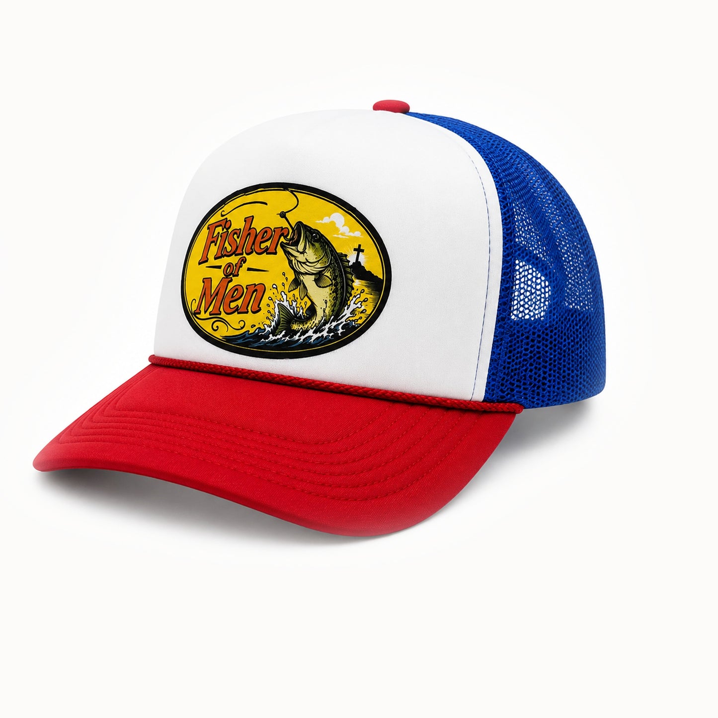 Fisher of Men Red White Blue Trucker Hat