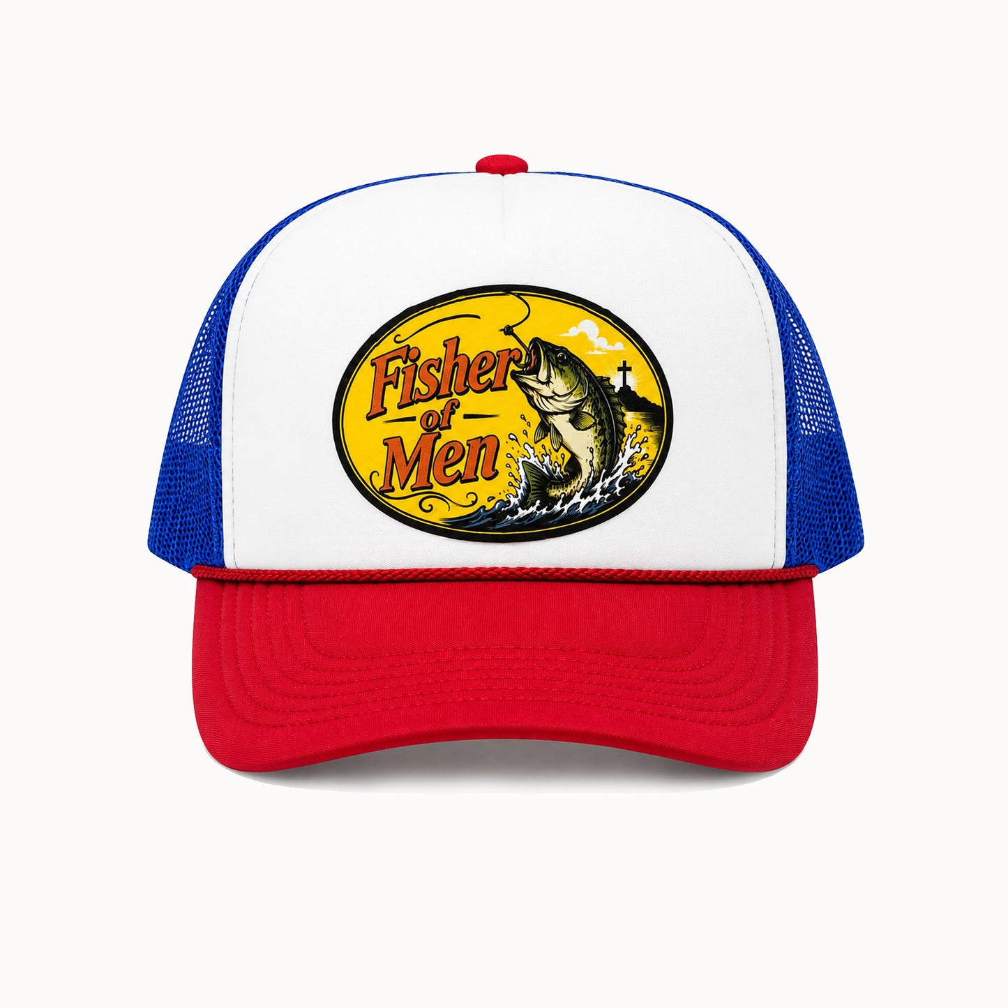 Fisher of Men Red White Blue Trucker Hat