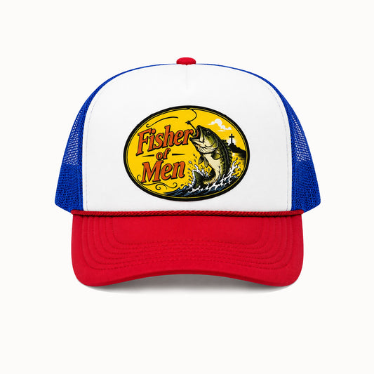 Fisher of Men Red White Blue Trucker Hat