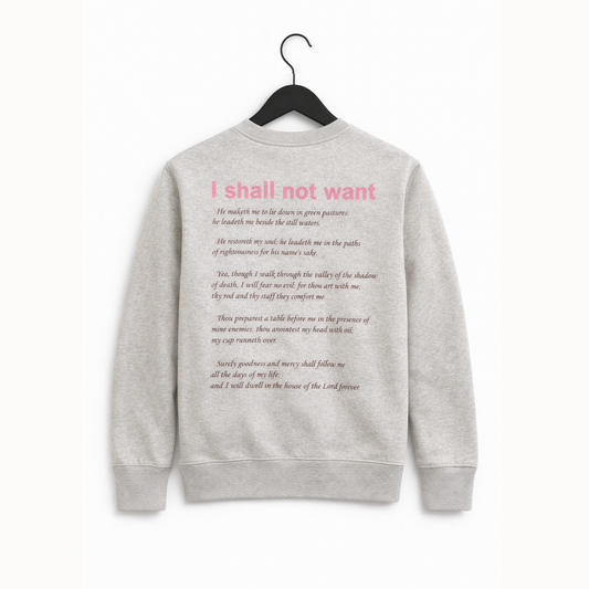 Heather Latte "23rd Psalm" sweatshirt