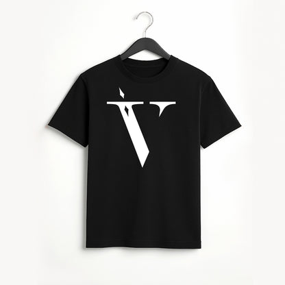 Black logo tee