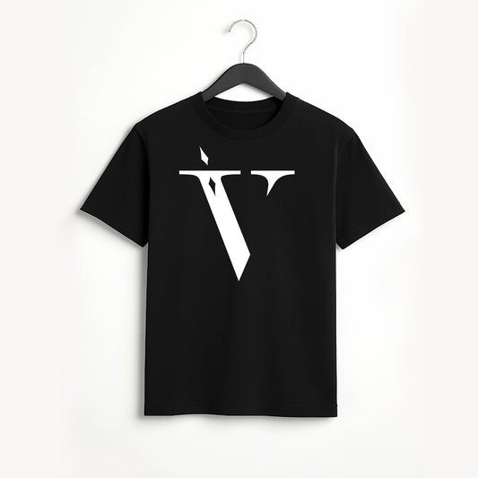 Black logo tee