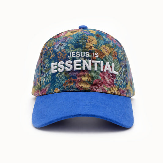 Jesus is Essential Royal floral hat