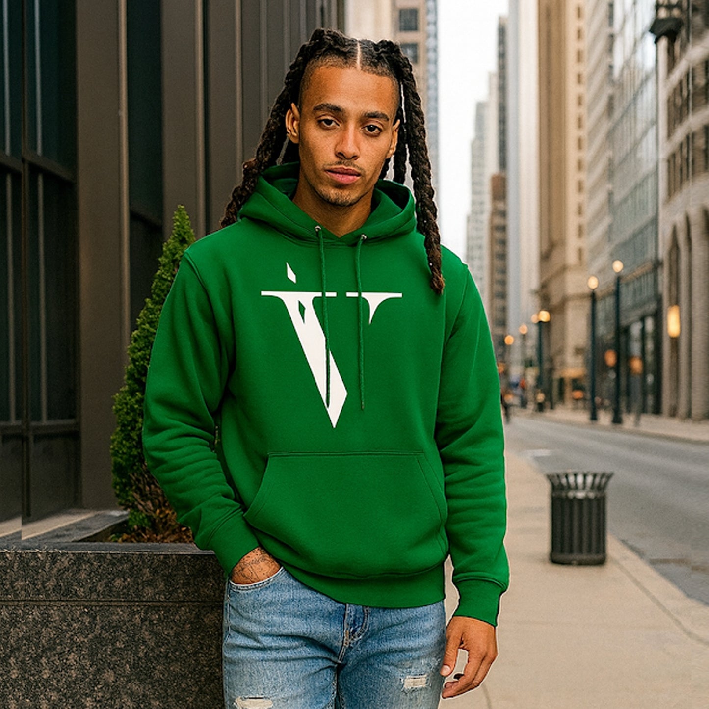 Green Classic V Hoodie