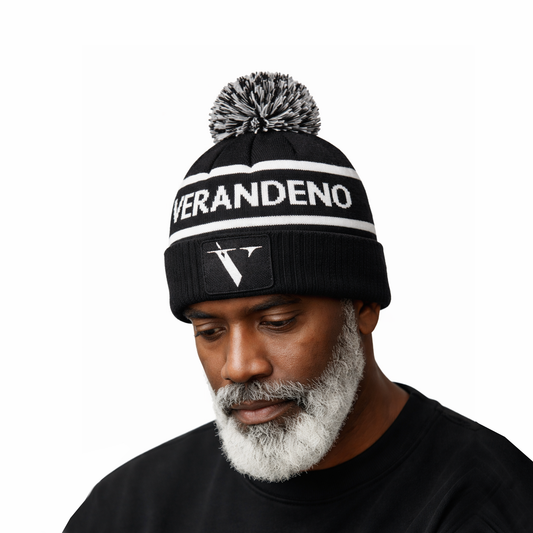 Verandeno Monochrome Pom Beanie