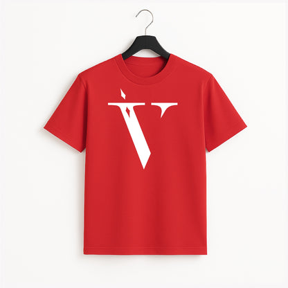 Classic 'V' tee (Red)