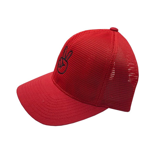 Red peace V cap